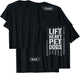 Lift Heavy Pet Dogs - Funny Dog Workout Fitness - ON BACK T-Shirt - T-Shirt | Black