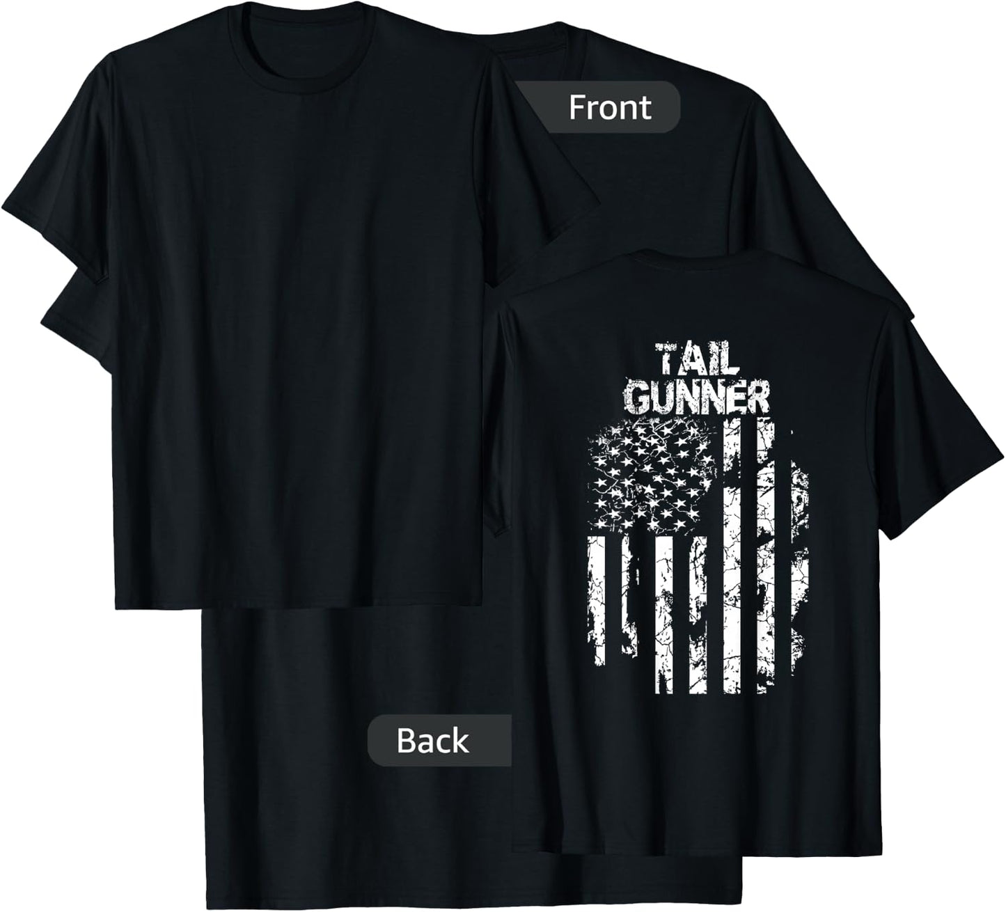 Tail Gunner Military T-Shirt - T-Shirt | Black