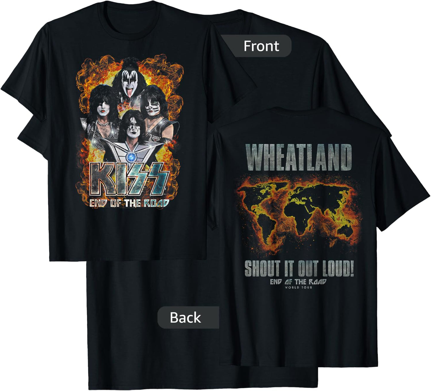 KISS - Exclusive Official End of The Road Tour, Wheatland T-Shirt - T-Shirt | Black