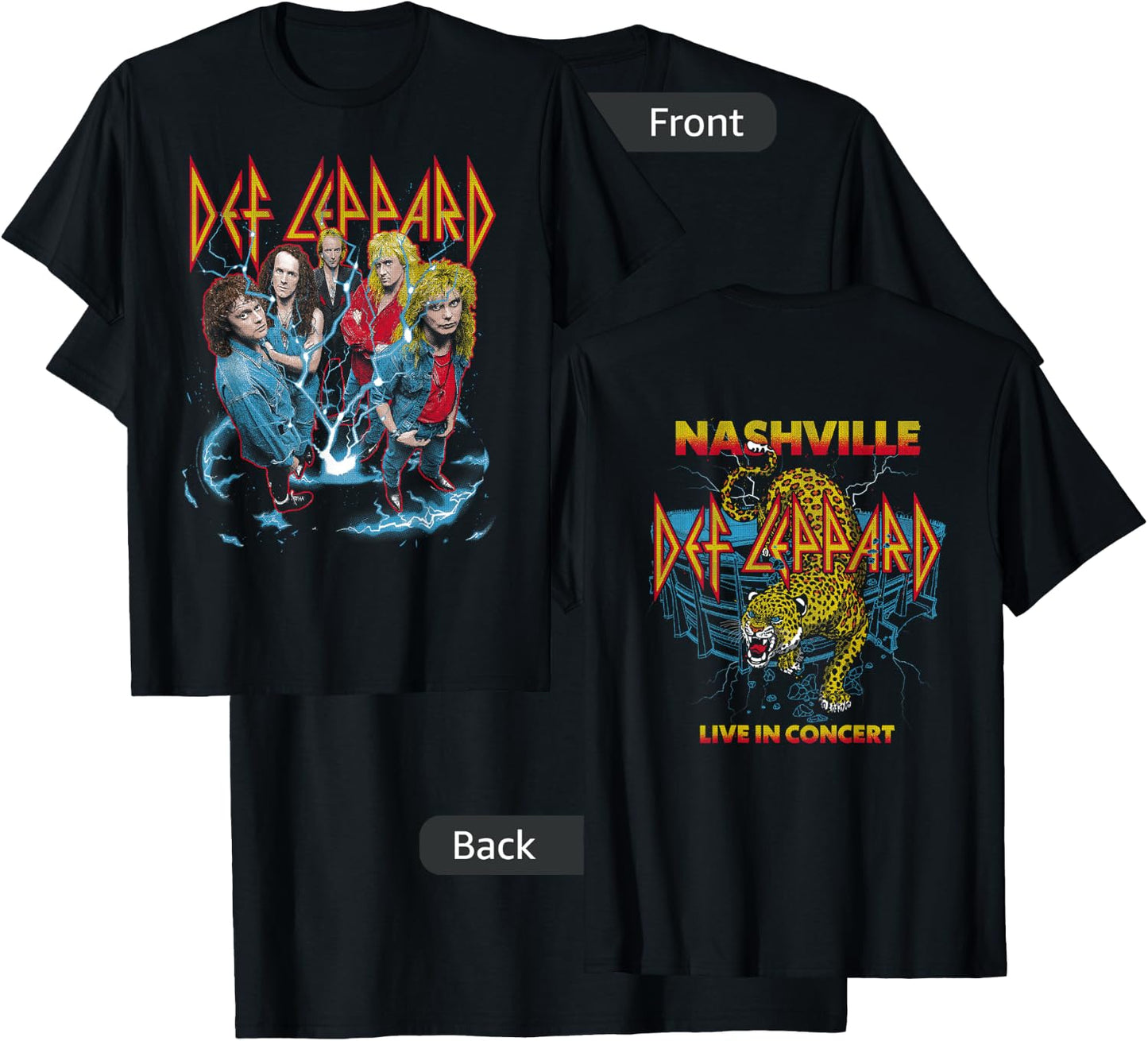Def Leppard - Band Photo City Nashville T-Shirt - T-Shirt | Black