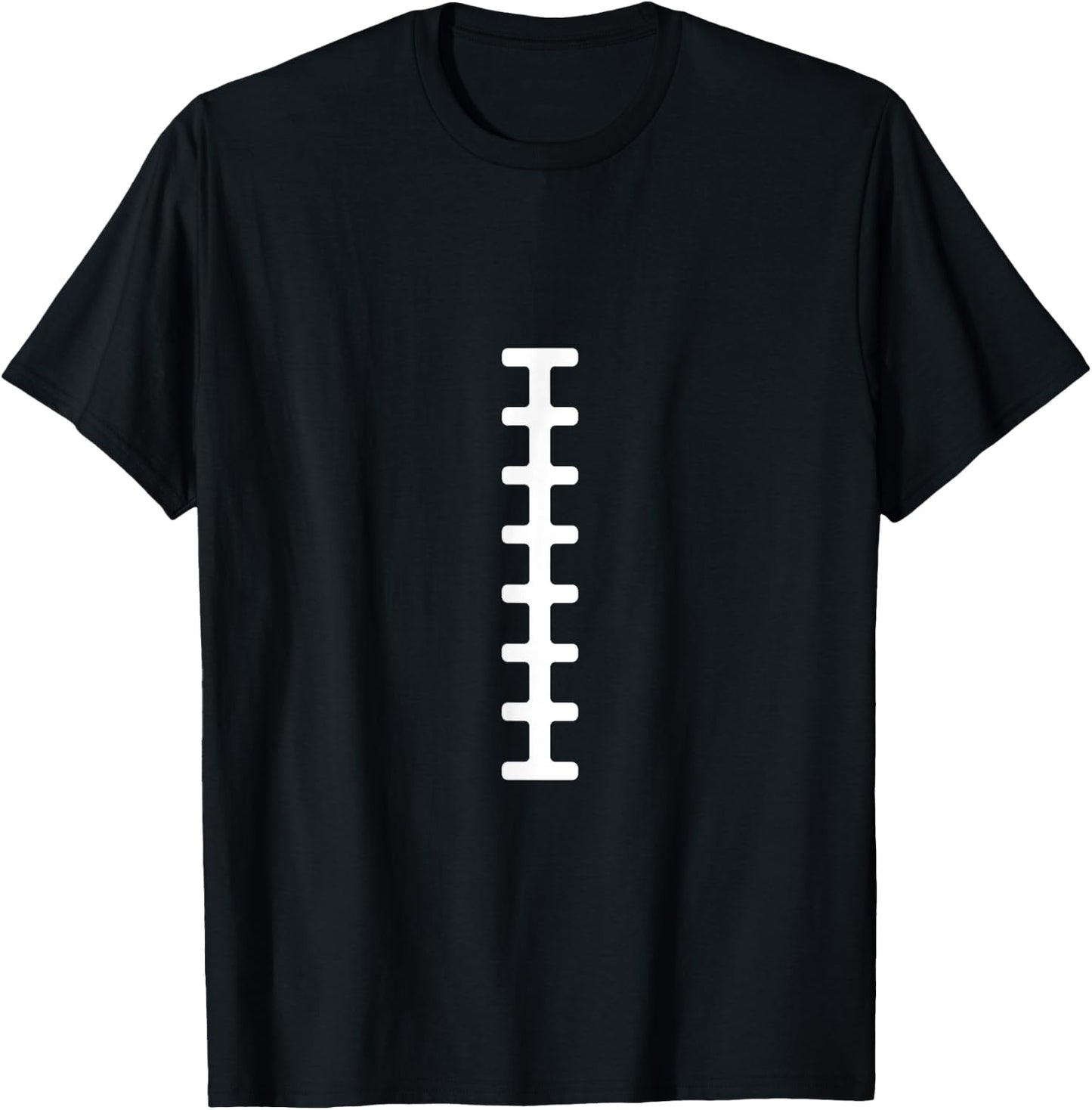 Fun & Easy Halloween Football Costume Ball Laces Brown T-Shirt - T-Shirt | Black