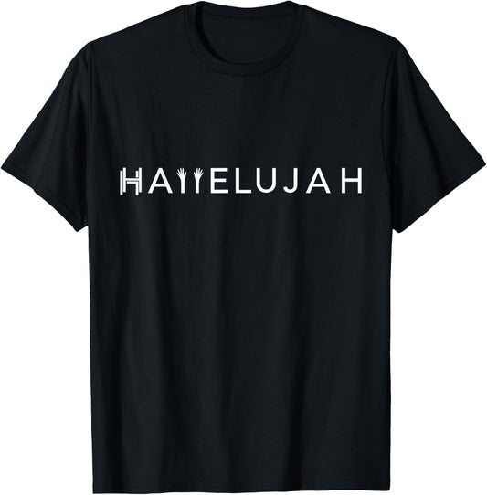 Raise a Hallelujah – Bold Christian Praise Shirt T-Shirt - T-Shirt | Black