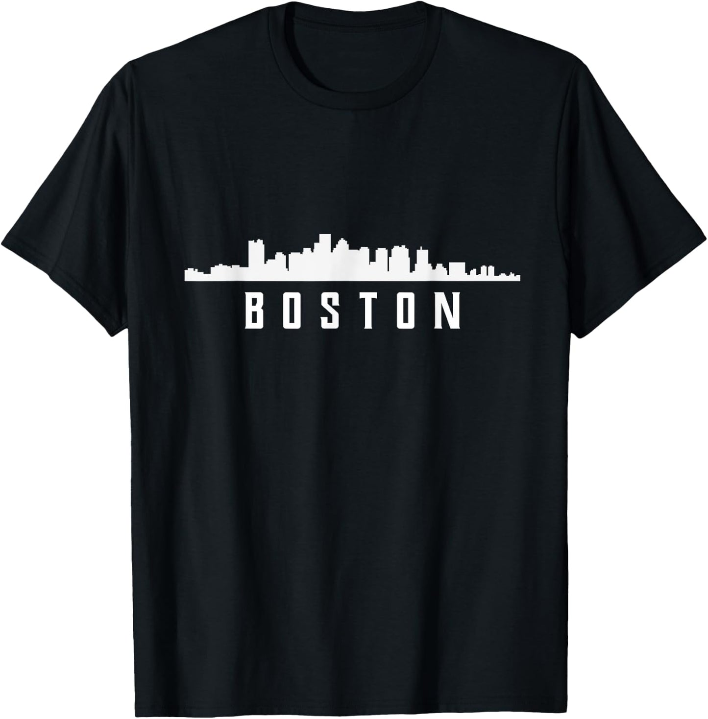 Boston Massachusetts Skyline T-Shirt - T-Shirt | Black