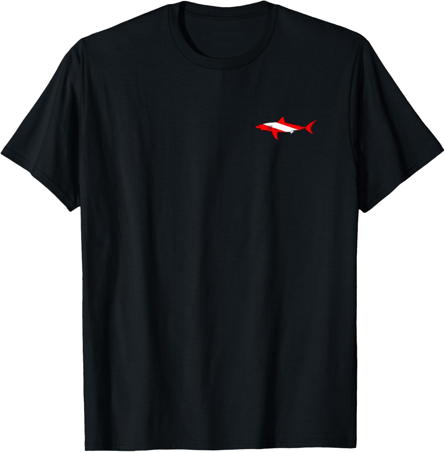 DIVE Shark Diver Down Flag Scuba Diving Men or Women T-Shirt - T-Shirt | Black