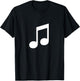 Eighth 8th Music Note Musician T-Shirt - T-Shirt | Black