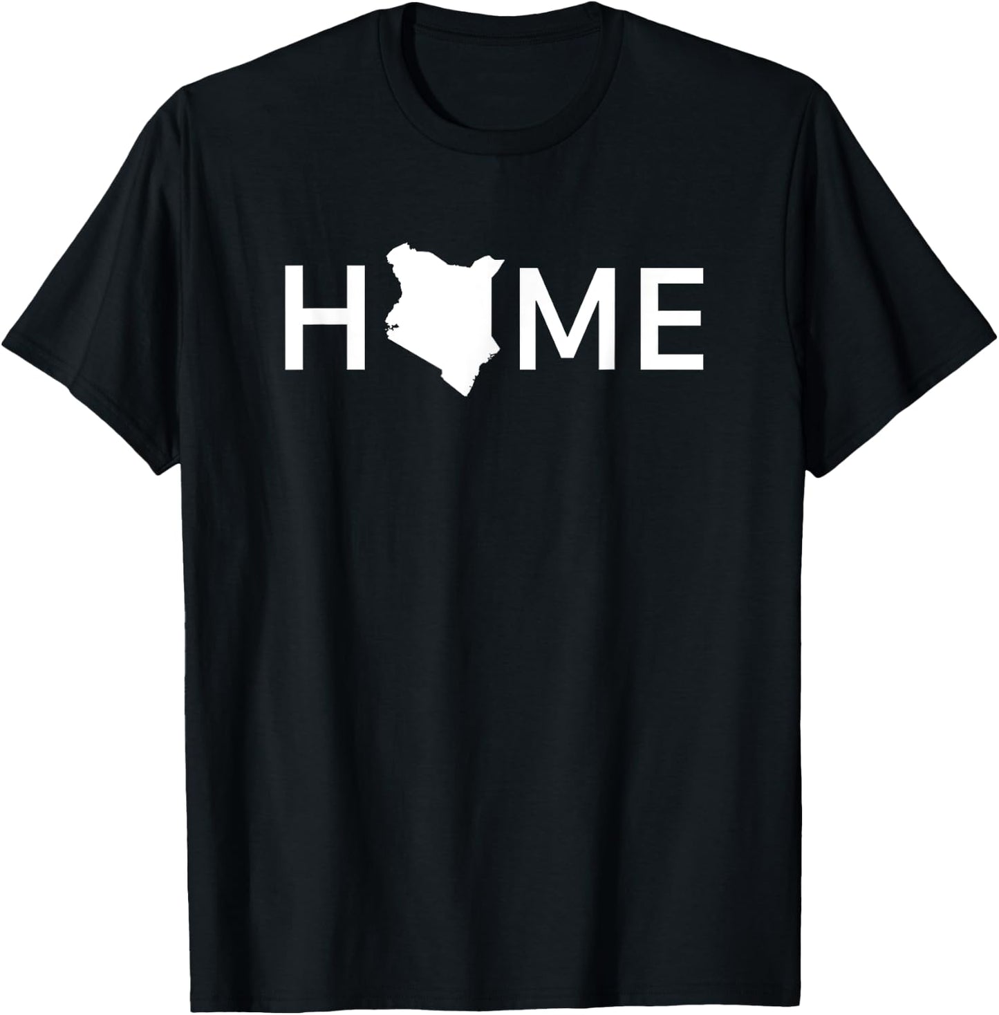 Kenya Home Country Love Outline Silhouette Africa T-Shirt - T-Shirt | Black