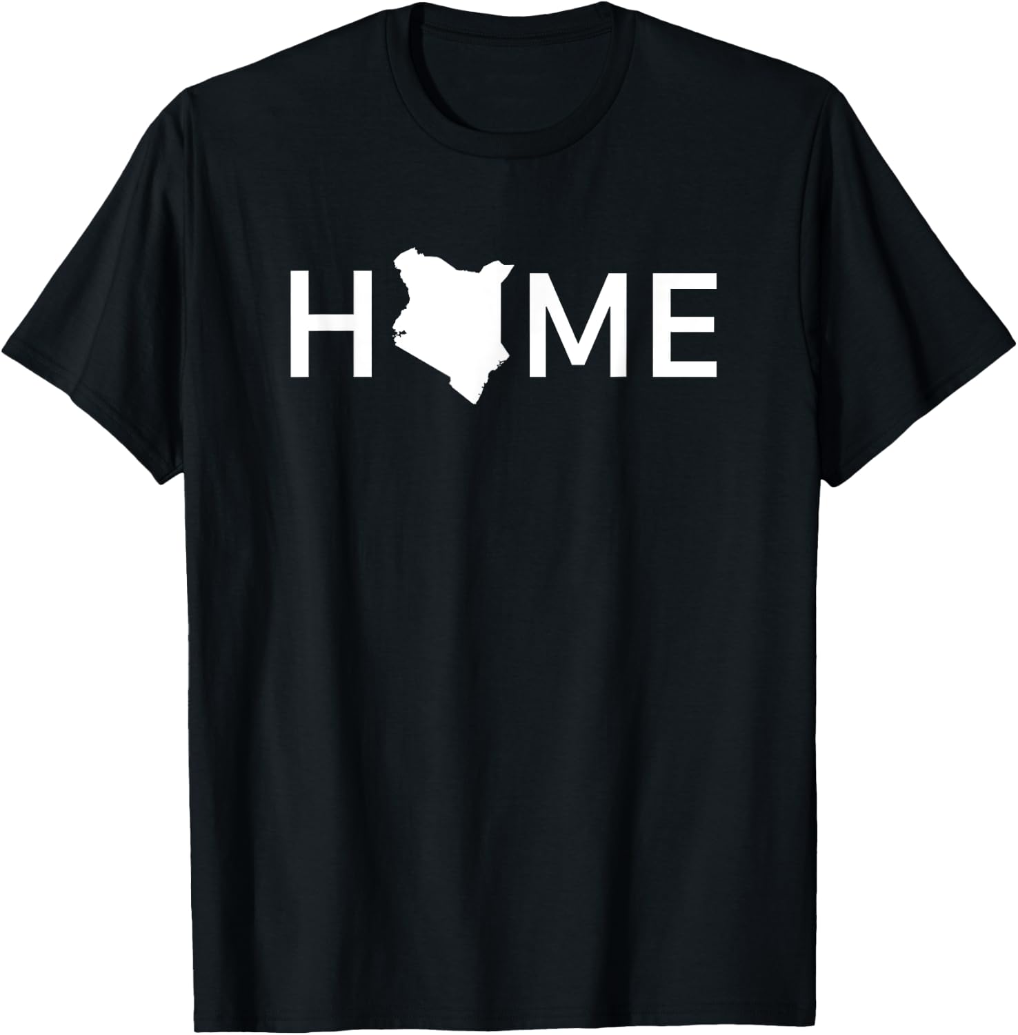 Kenya Home Country Love Outline Silhouette Africa T-Shirt - T-Shirt | Black