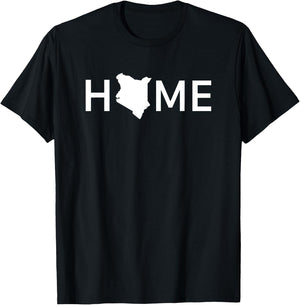 Kenya Home Country Love Outline Silhouette Africa T-Shirt - T-Shirt | Black