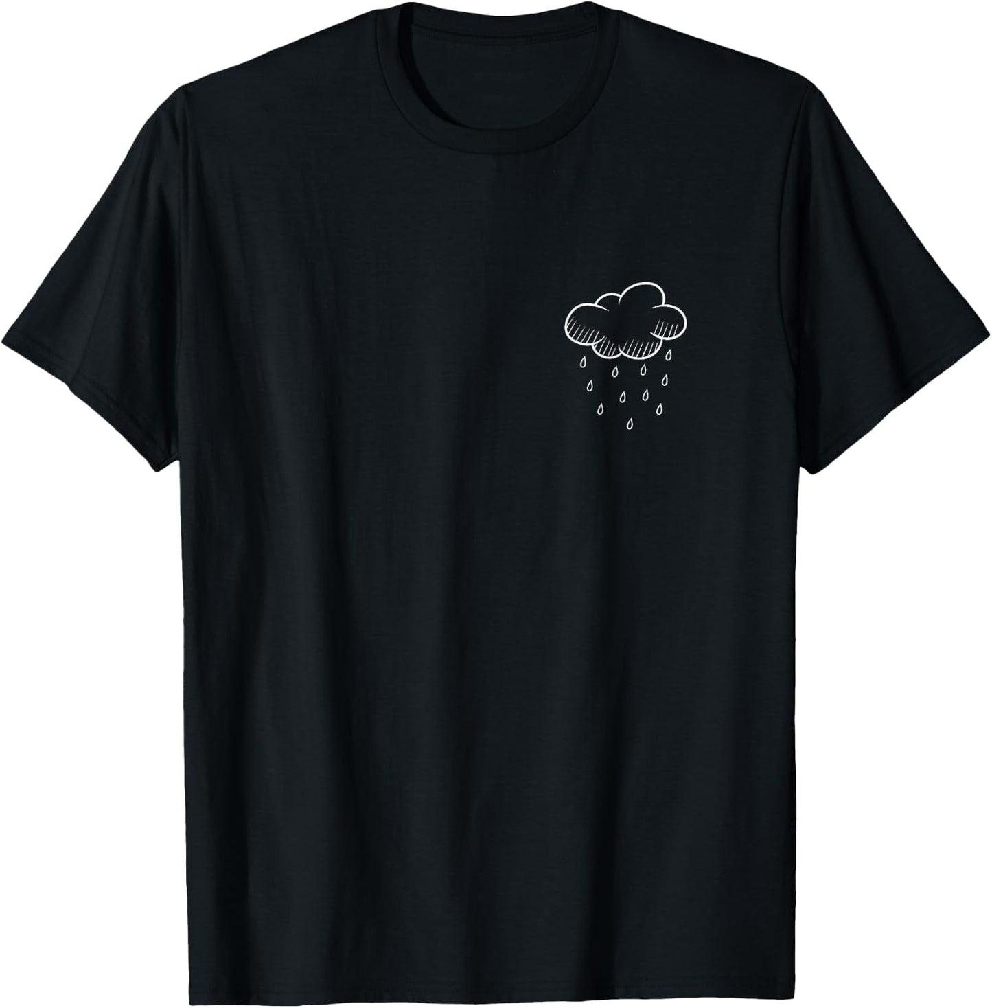 Women's Graphic Funny Cute Rain Cloud T-Shirt - T-Shirt | Black