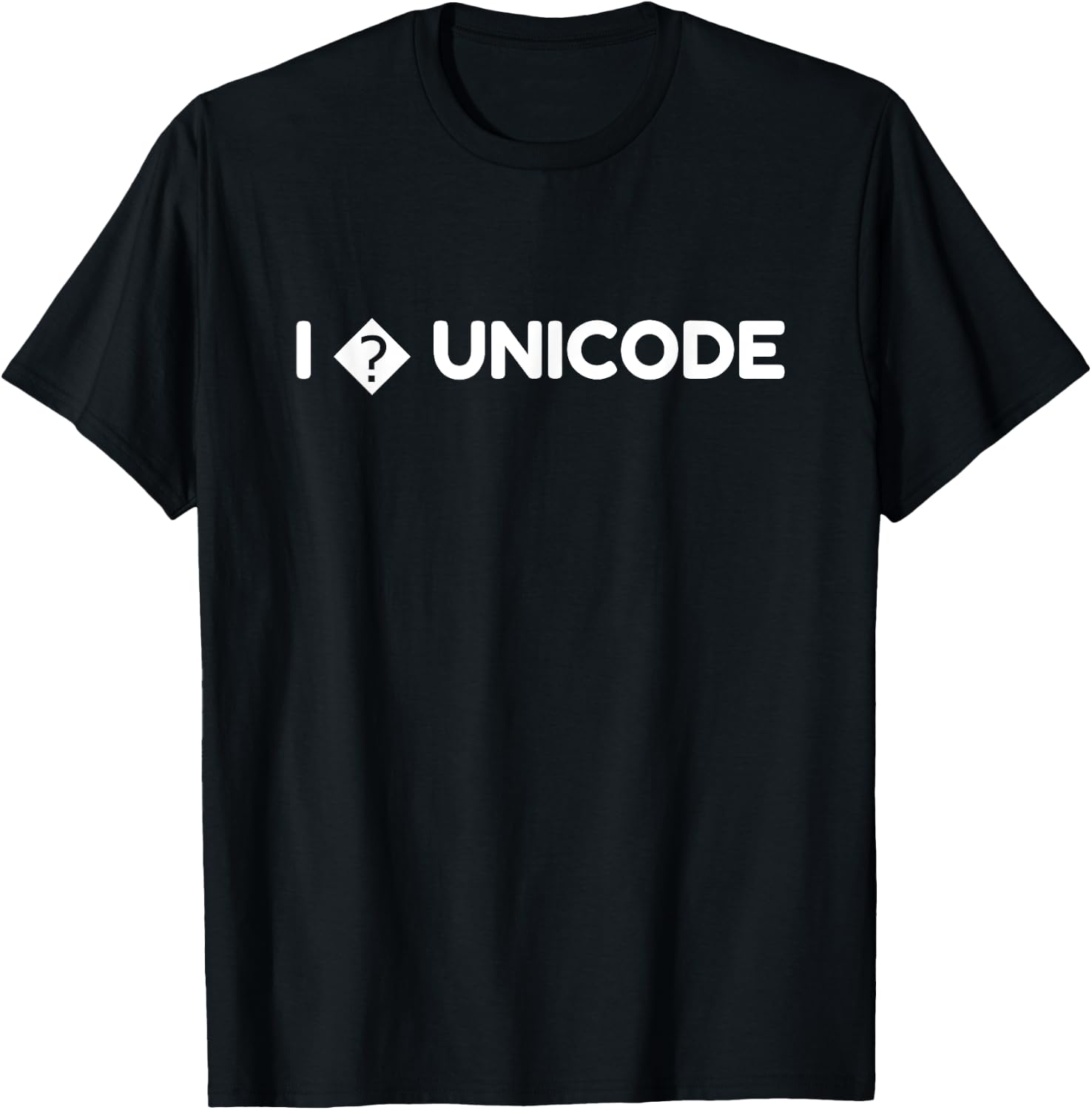 Funny Programming I ? Unicode - I Unicode - Coder Developer T-Shirt - T-Shirt | Black