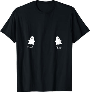 Cute Ghosts Women Halloween outfit,Cute little Boo Bee Party T-Shirt - T-Shirt | Black