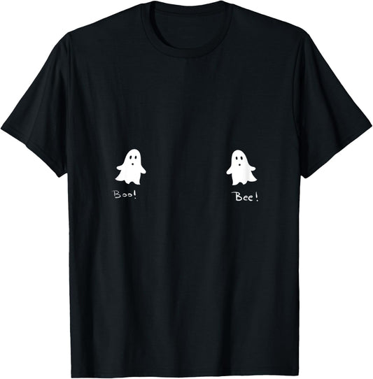 Cute Ghosts Women Halloween outfit,Cute little Boo Bee Party T-Shirt - T-Shirt | Black