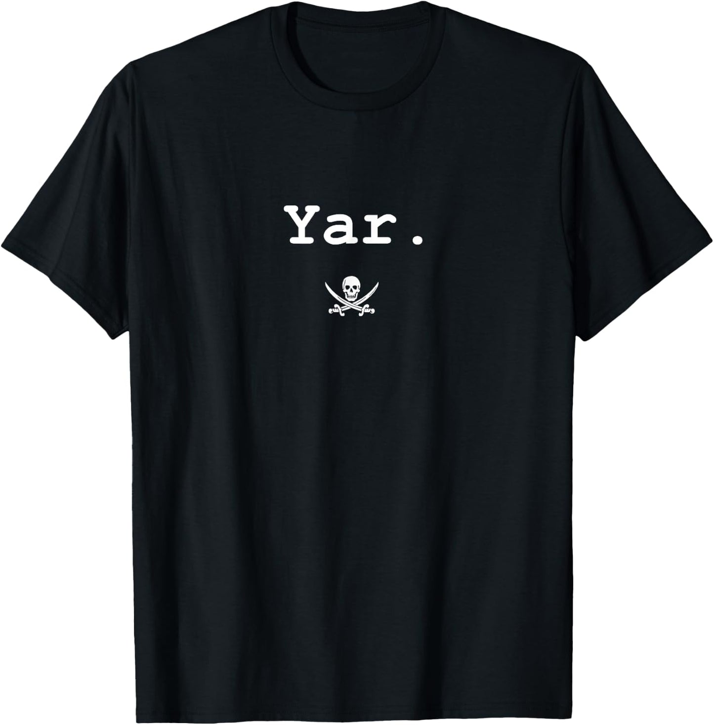Subtle Pirate Skull Yar T-Shirt - T-Shirt | Black