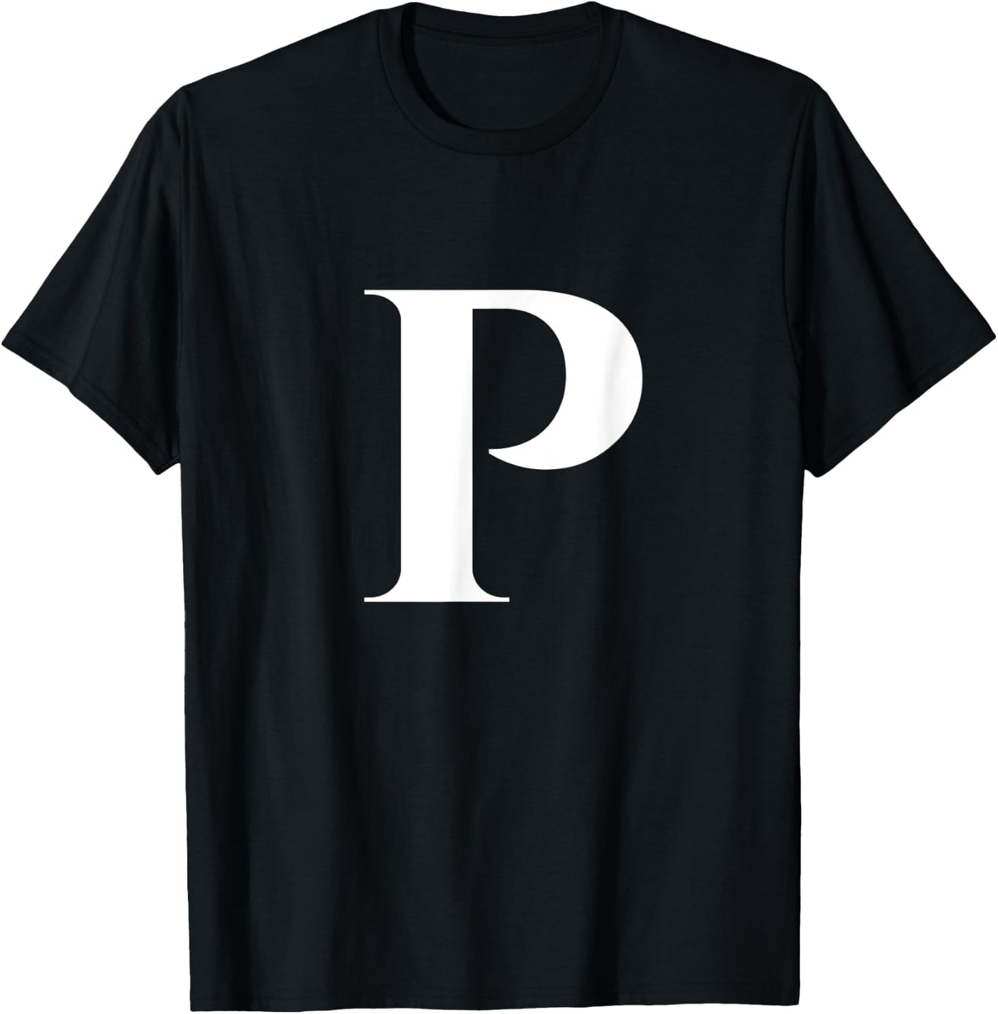Enjoy Cool P Alphabet Cute Initial Monogram Letter P Graphic T-Shirt - T-Shirt | Black