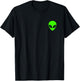 Funny Alien Head Pocket Halloween Costume Gift T-Shirt - T-Shirt | Black