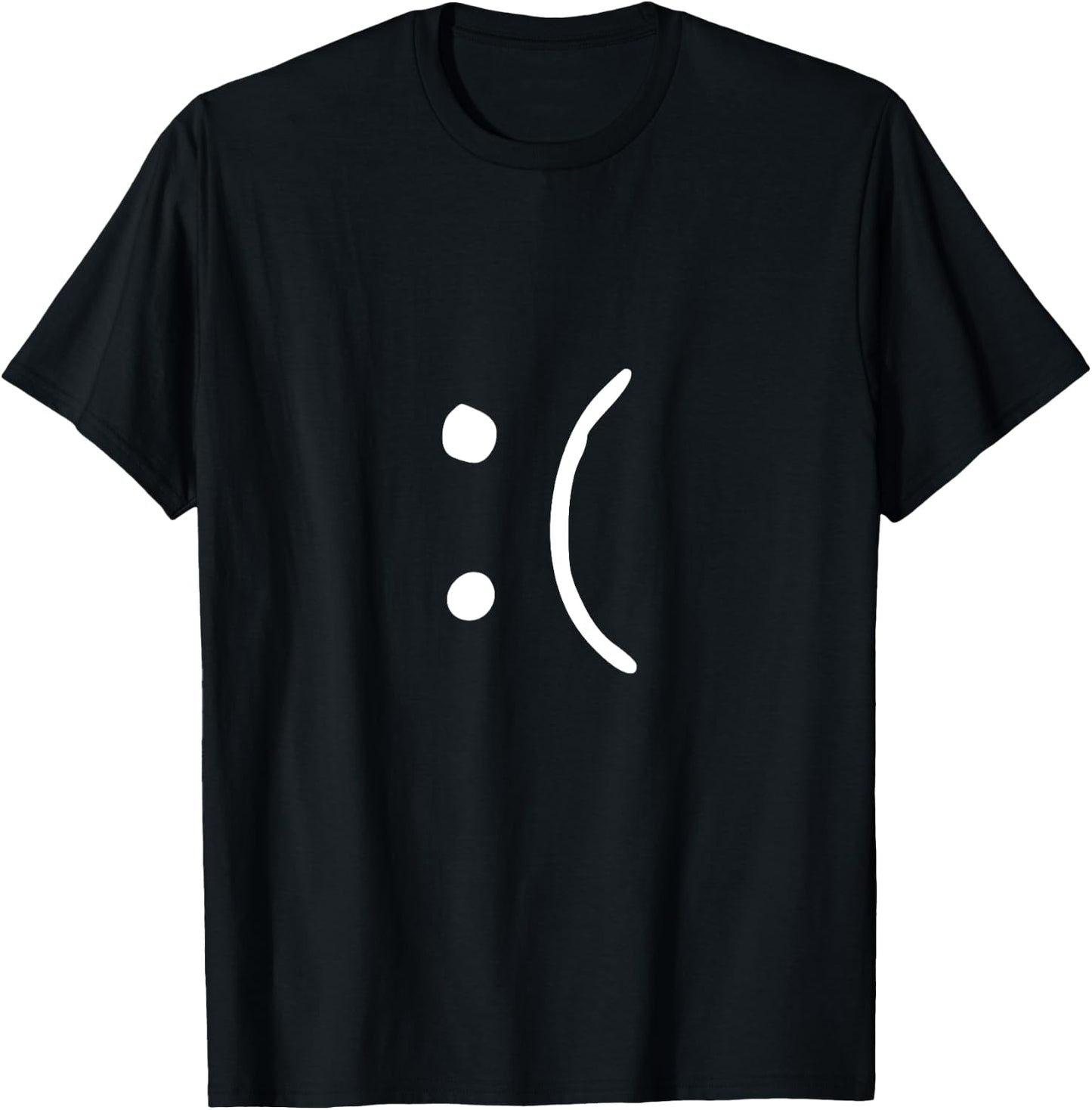 Sideways Sad Face T-Shirt - T-Shirt | Black