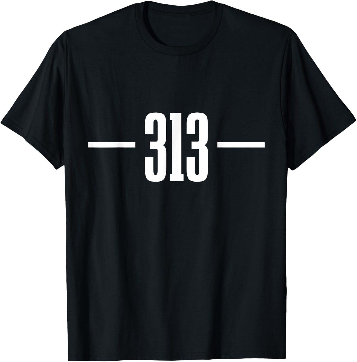 Detroit Michigan 313 Area Code Pride Retro T-Shirt - T-Shirt | Black