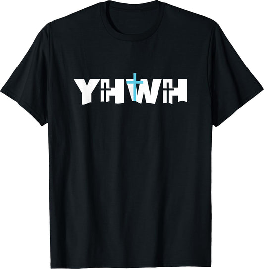Christian Cross YHWH Yahweh Jesus Resurrection T-Shirt - T-Shirt | Black