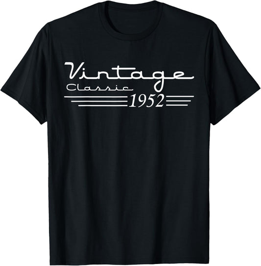 Vintage 73th Birthday Decorations Vintage 1952 73 Years Old T-Shirt - T-Shirt | Black