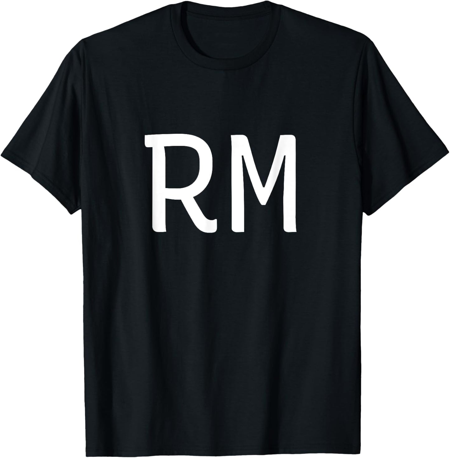 RM Two Letter Pair - Elegant Personalized Initials T-Shirt - T-Shirt | Black