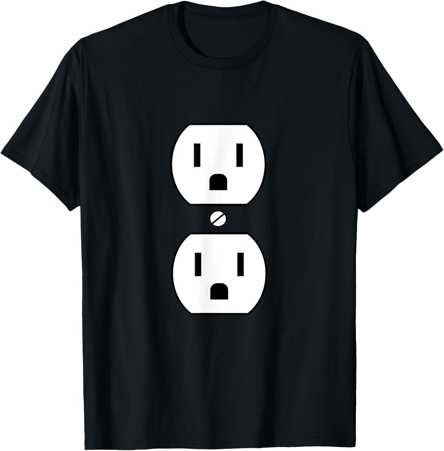 Electrical Plug Costume Funny Wall Socket Costume T-Shirt - T-Shirt | Black