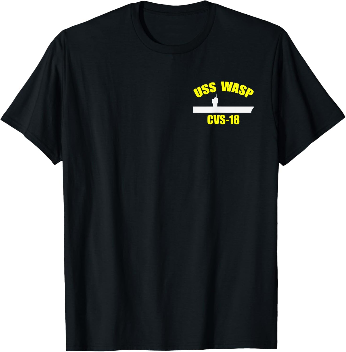 USS Wasp CVS-18 Aircraft Carrier WW2 Veteran Day Father Day T-Shirt - T-Shirt | Black