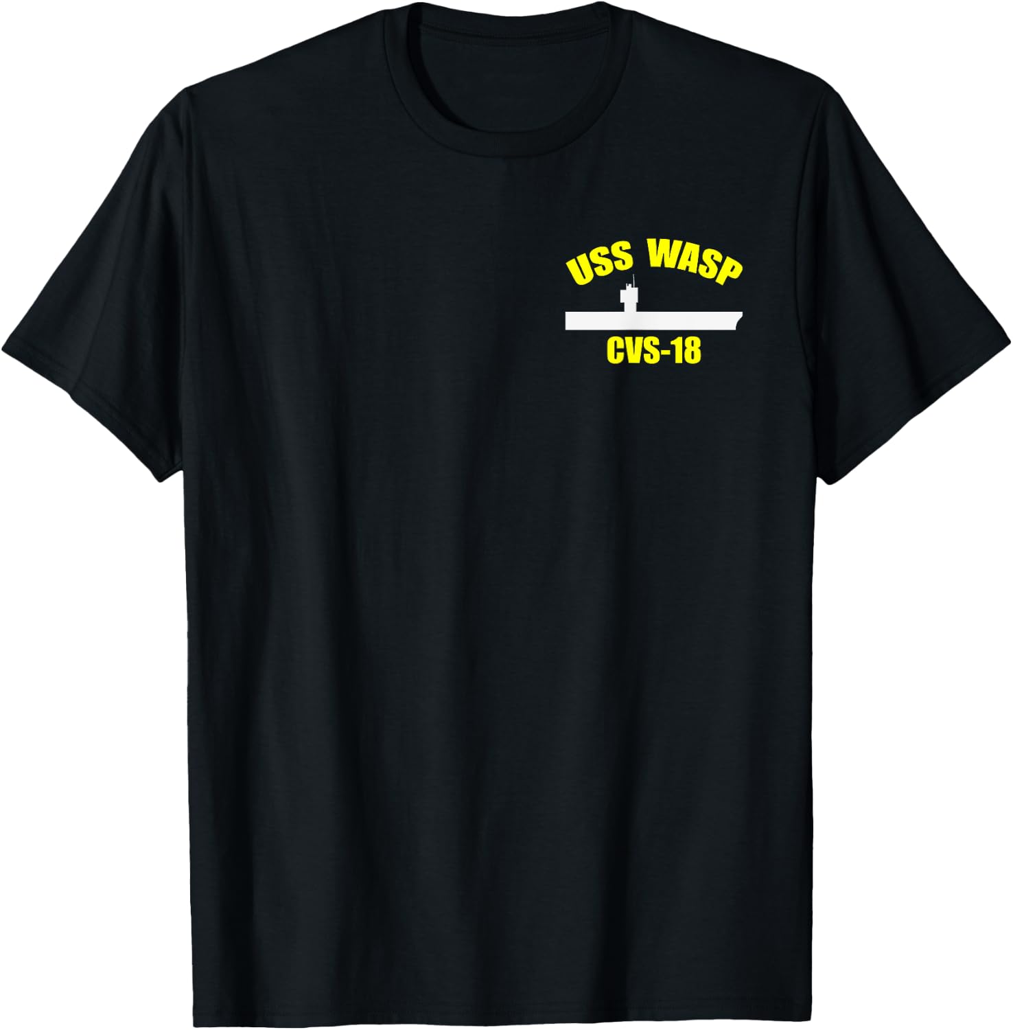 USS Wasp CVS-18 Aircraft Carrier WW2 Veteran Day Father Day T-Shirt - T-Shirt | Black