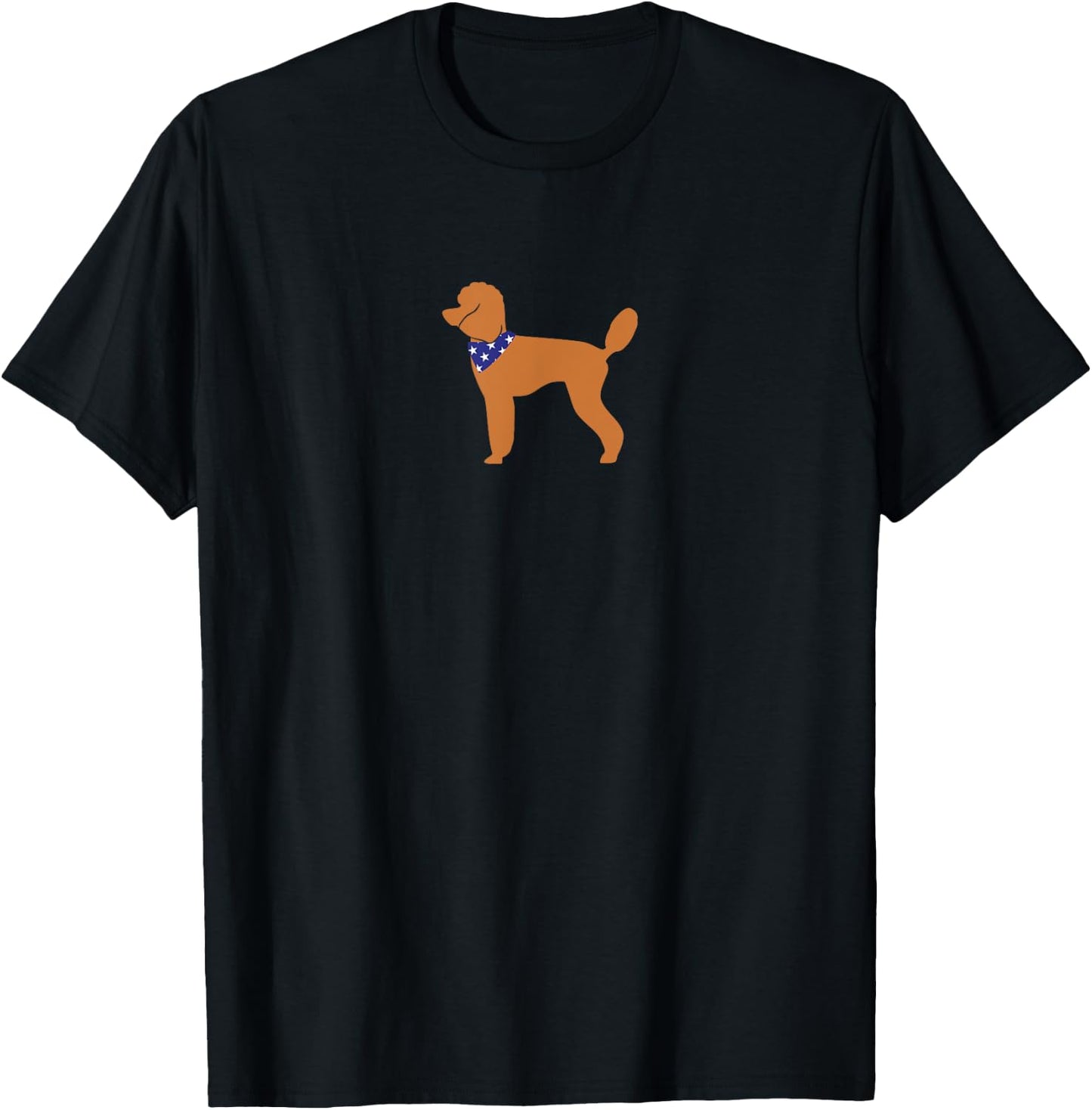 Apricot Poodle Star Bandana Toy Poodle Mom Standard Poodle T-Shirt - T-Shirt | Black