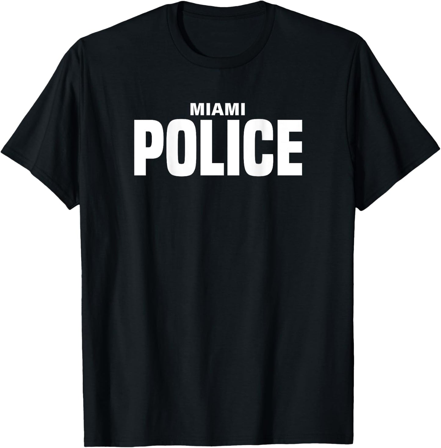 City of Miami Police Officer Florida Policeman Uniform Duty T-Shirt - T-Shirt | Black