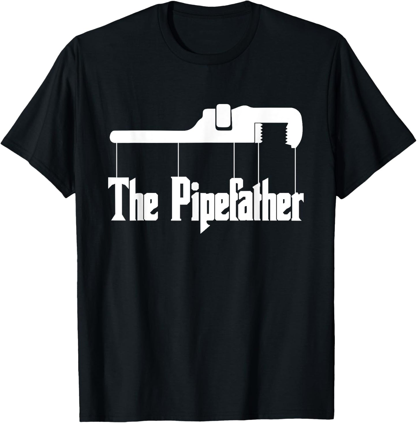 Funny Plumber Pipefather Heating construction Craftsman T-Shirt - T-Shirt | Black