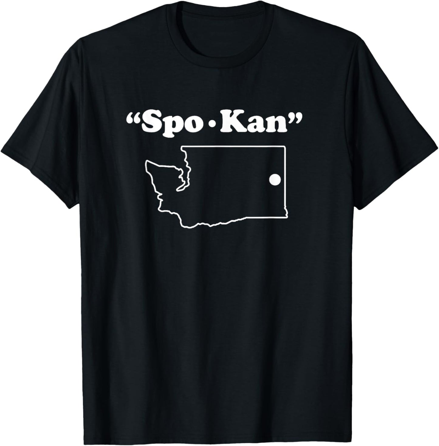 Spokane Washington Funny phonetic gag gift T-Shirt - T-Shirt | Black