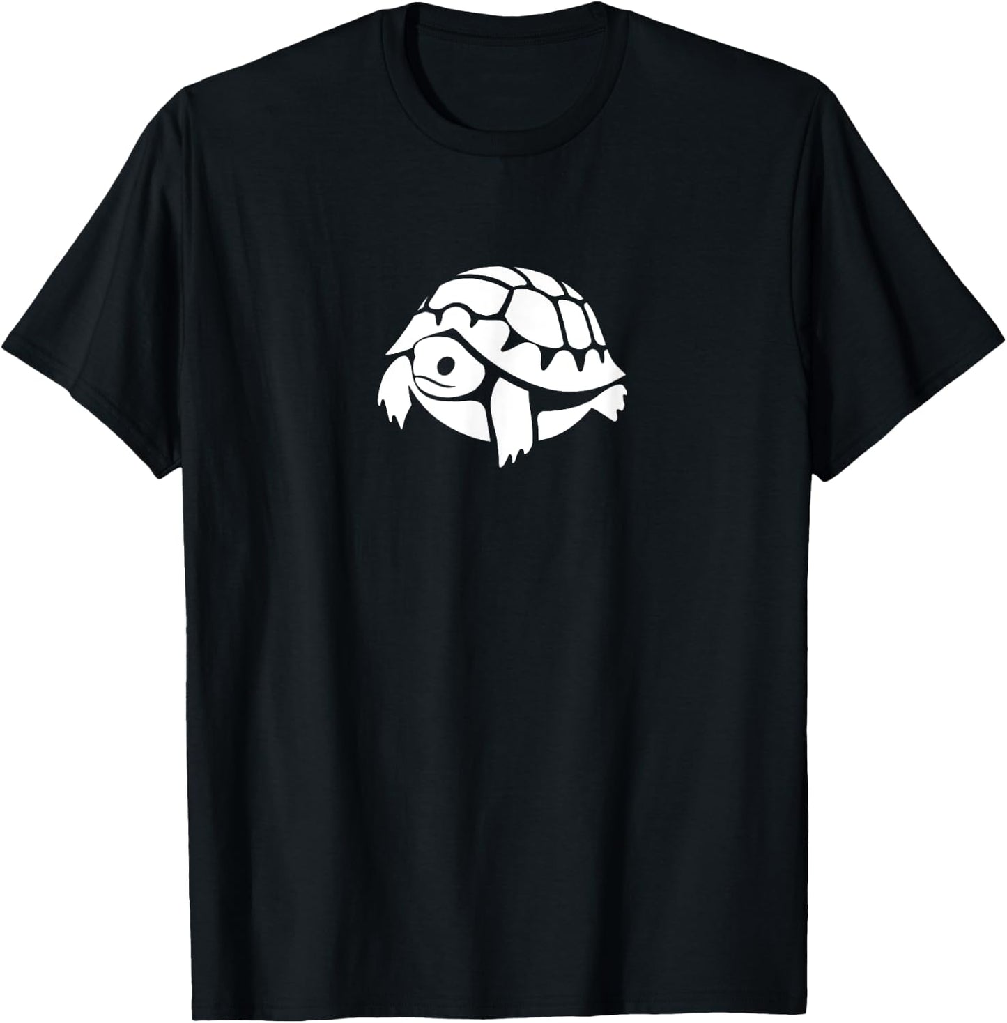 Cute Russian tortoise, stylized design for tortoise lovers T-Shirt - T-Shirt | Black