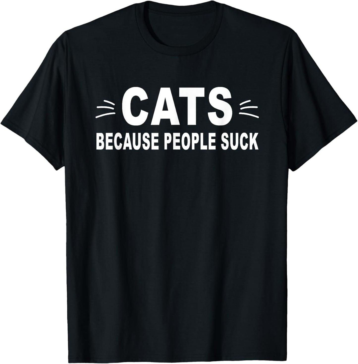 Cats Because People Suck Funny Cat Lover Pet Retro Vintage Women T-Shirt - T-Shirt | Black