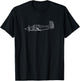 The Model 95: Classic Twin Airplane Pilot Shirt Front & Back T-Shirt - T-Shirt | Black