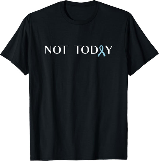 Prostate Cancer - Not Today Ribbon T-Shirt - T-Shirt | Black