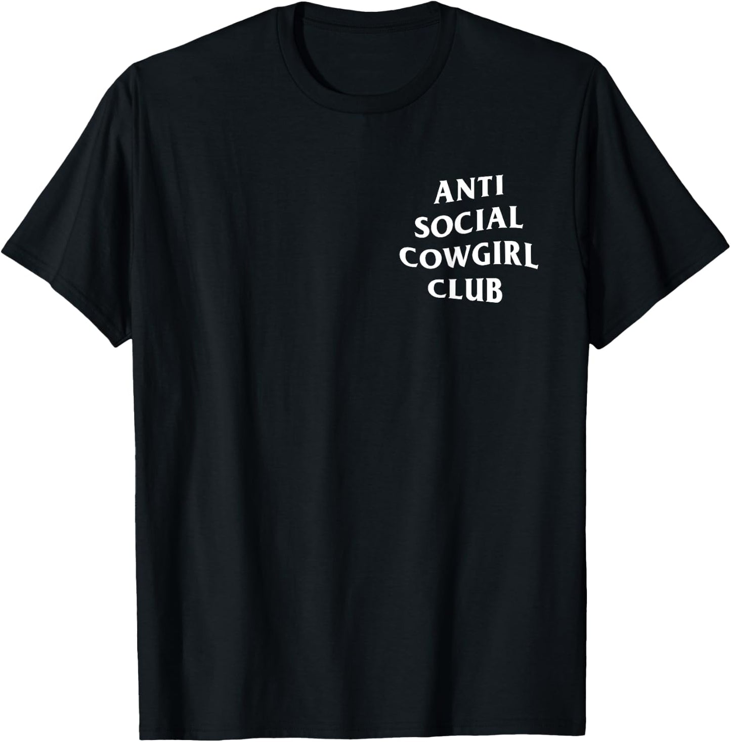 Anti social cowgirl club introvert cowgirl T-Shirt - T-Shirt | Black