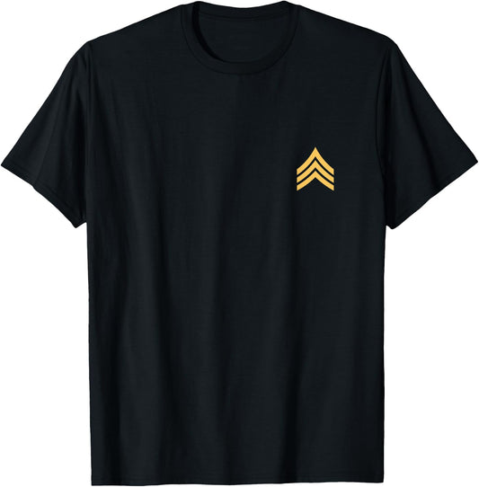 Army Sgt, E-5 Sergeant Rank Insignia. NCOs promotion gift T-Shirt - T-Shirt | Black