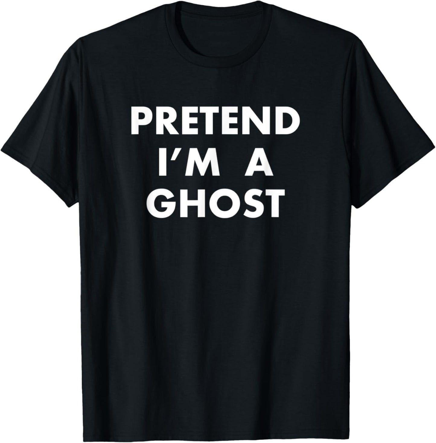 Funny Pretend I'm A Ghost Lazy Halloween Costume Gift T-Shirt - T-Shirt | Black