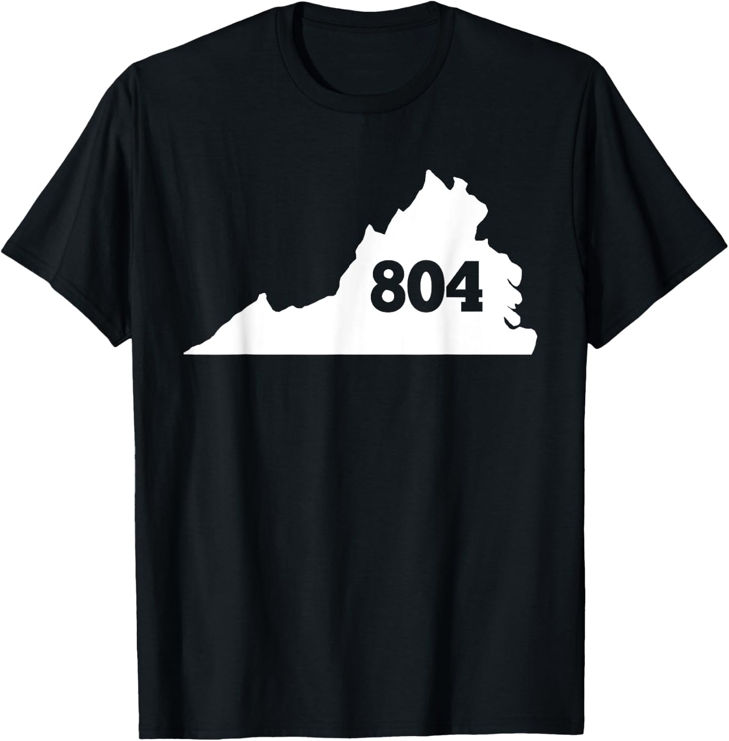 Virginia 804 Area Code T-Shirt - T-Shirt | Black