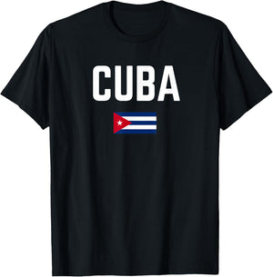 CUBA Flag | Men Women Kids | CUBA T-Shirt - T-Shirt | Black