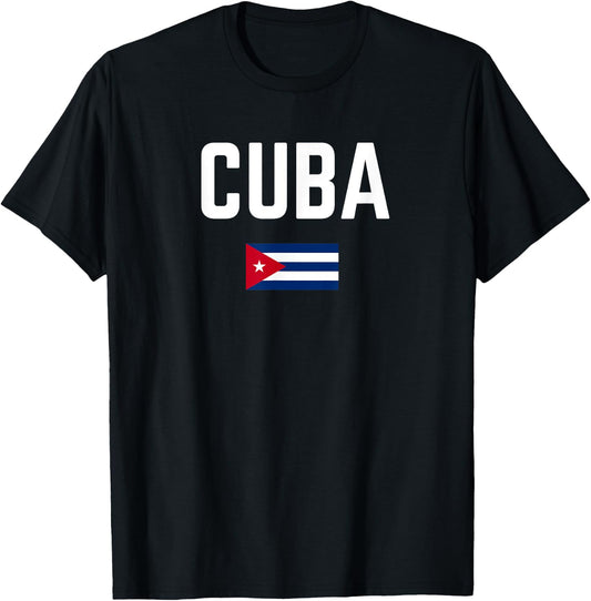 CUBA Flag | Men Women Kids | CUBA T-Shirt - T-Shirt | Black