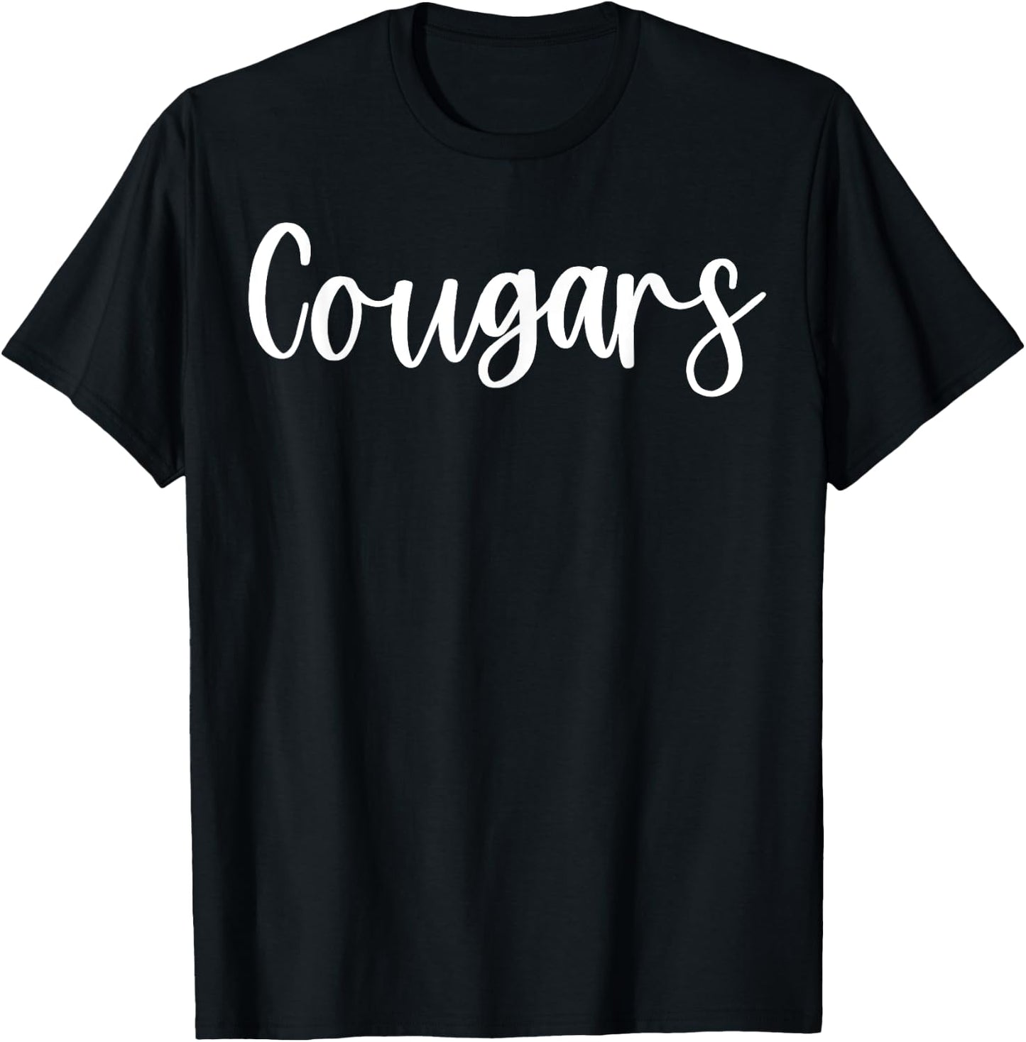 Cougars School Spirit Team Mascot Game Night T-Shirt - T-Shirt | Black