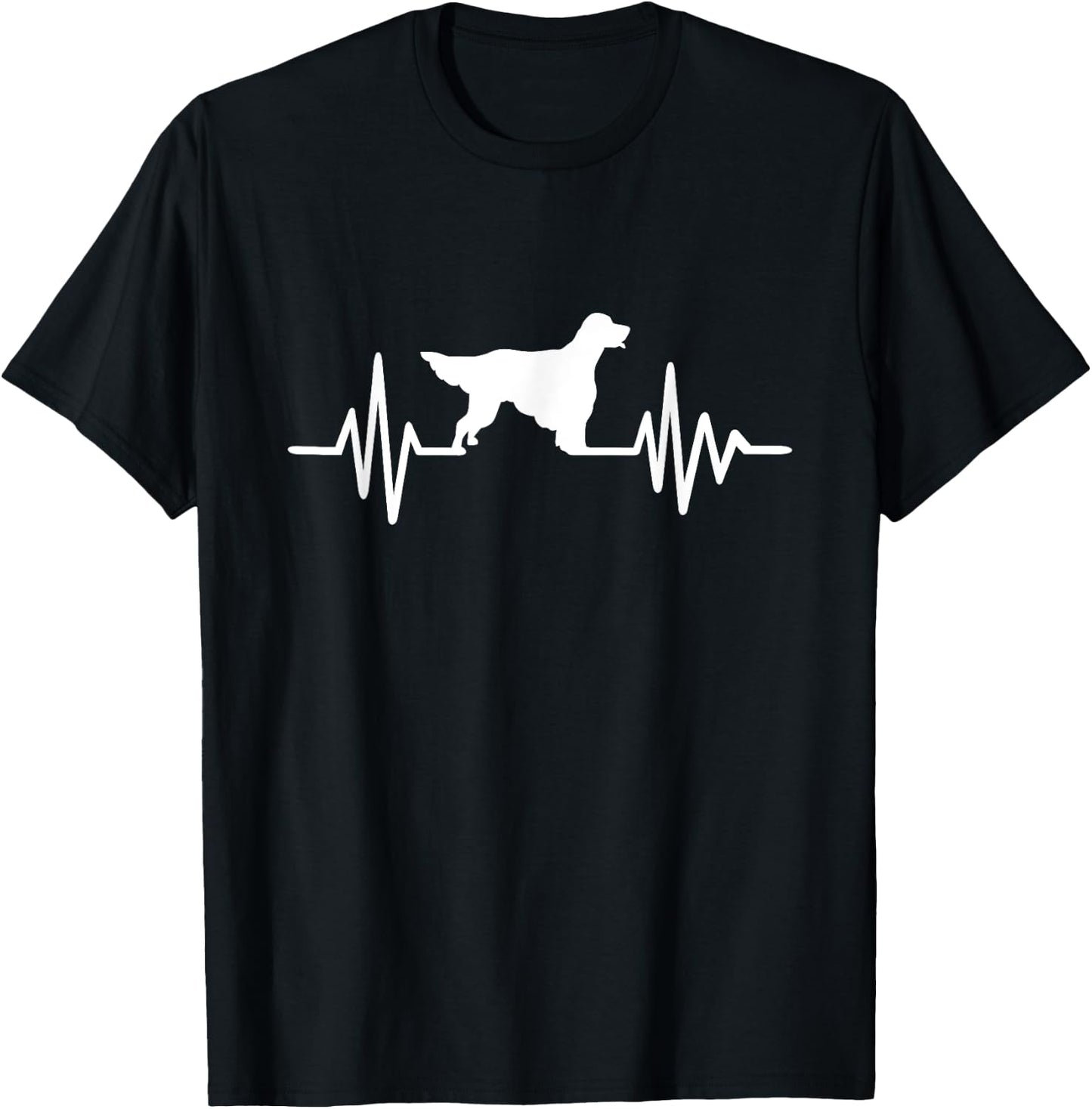 Heartbeat English Setter T-Shirt - T-Shirt | Black