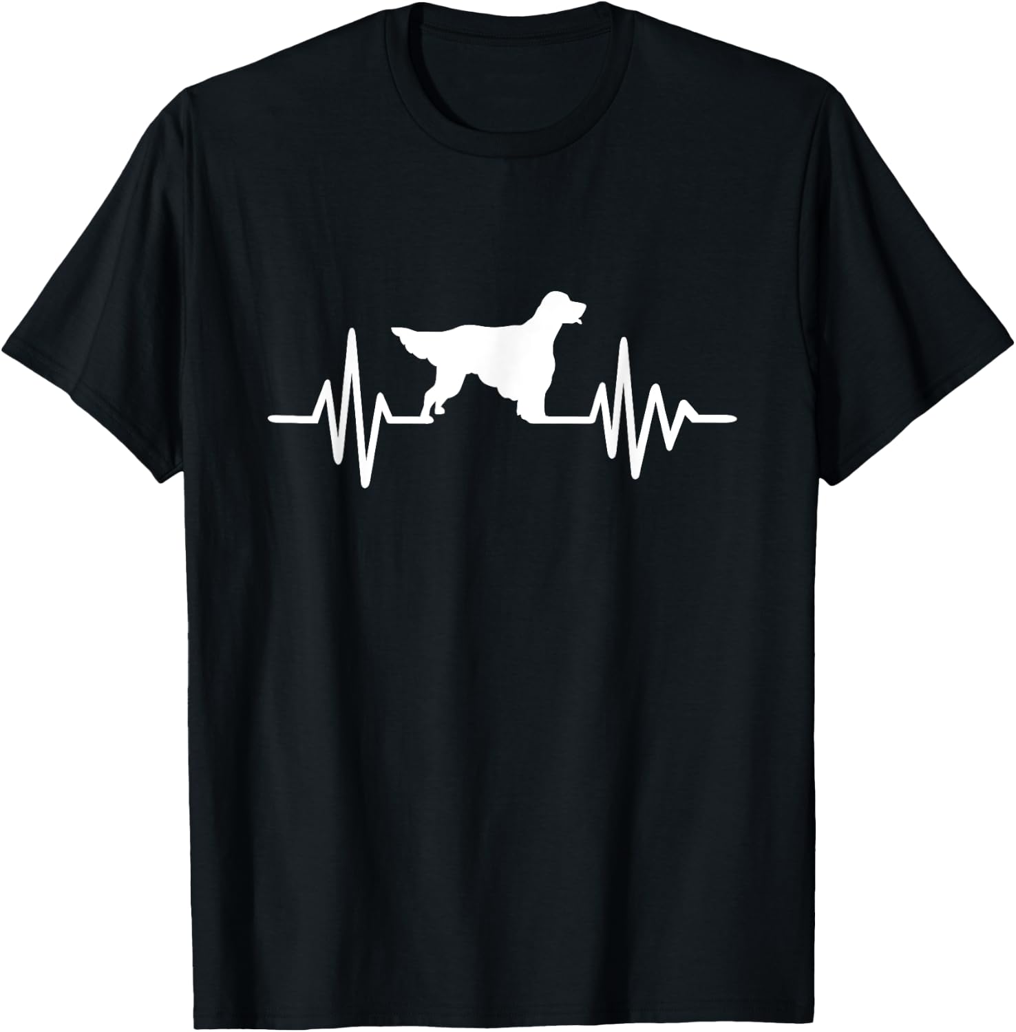 Heartbeat English Setter T-Shirt - T-Shirt | Black