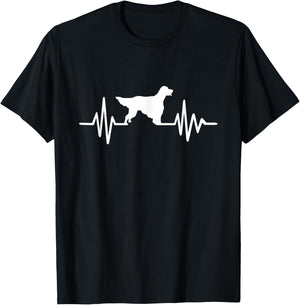 Heartbeat English Setter T-Shirt - T-Shirt | Black