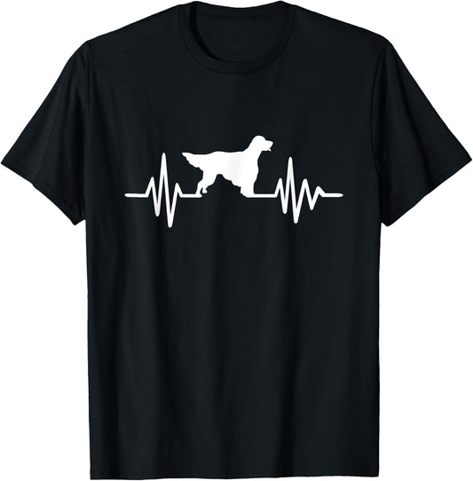 Heartbeat English Setter T-Shirt - T-Shirt | Black