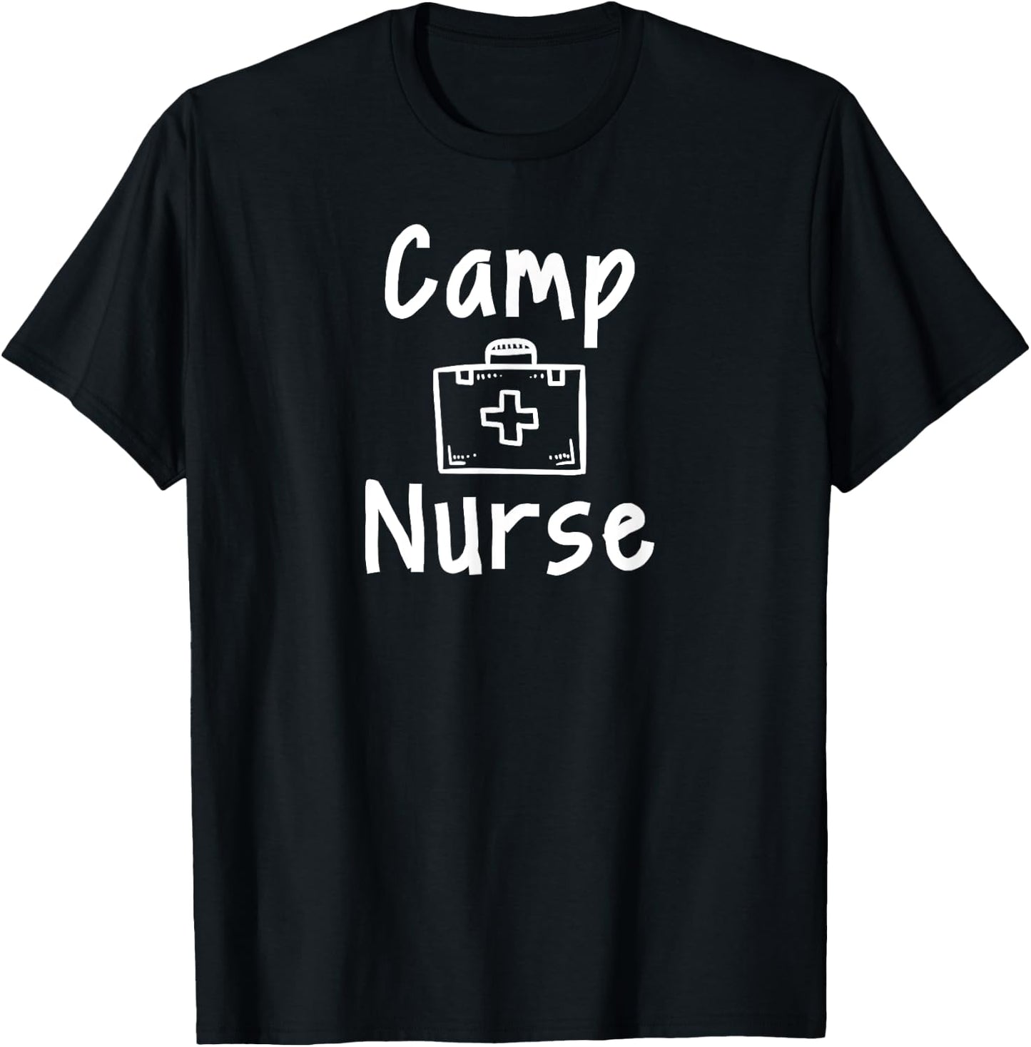 Camp Nurse First Aid Kit Silhouette Art T-Shirt - T-Shirt | Black
