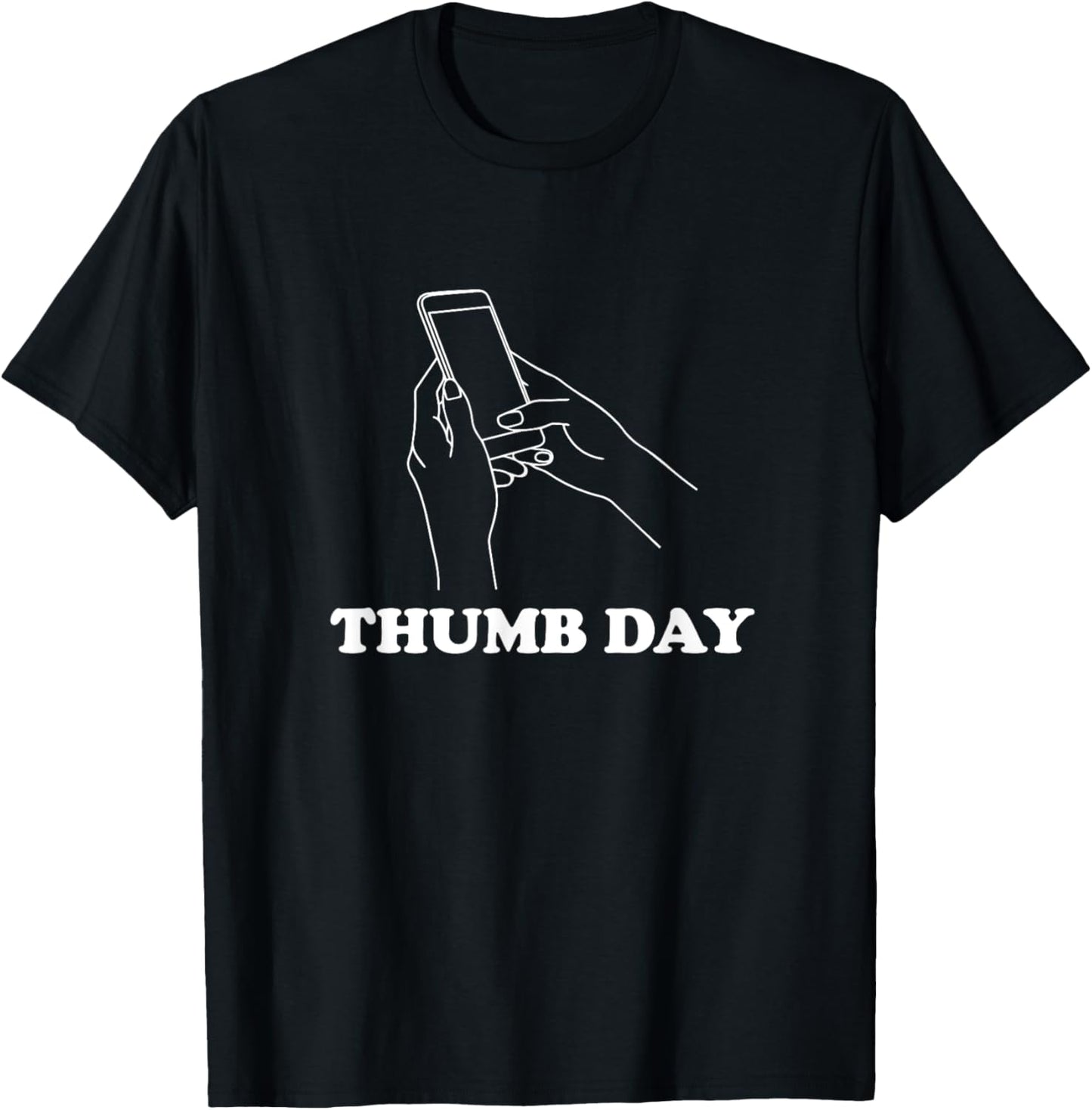 "Thumb Day" Sarcastic Funny Gym Workout Prank T-Shirt - T-Shirt | Black