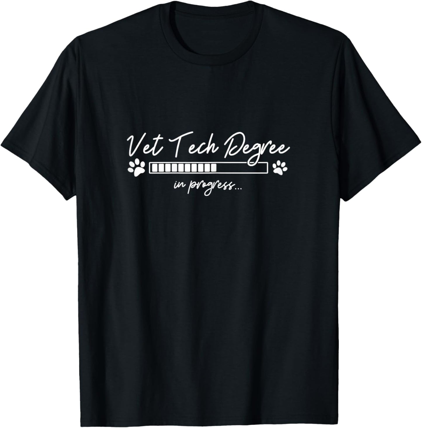 Vet Tech Degree In Progress Veterinary Student Gift T-Shirt - T-Shirt | Black
