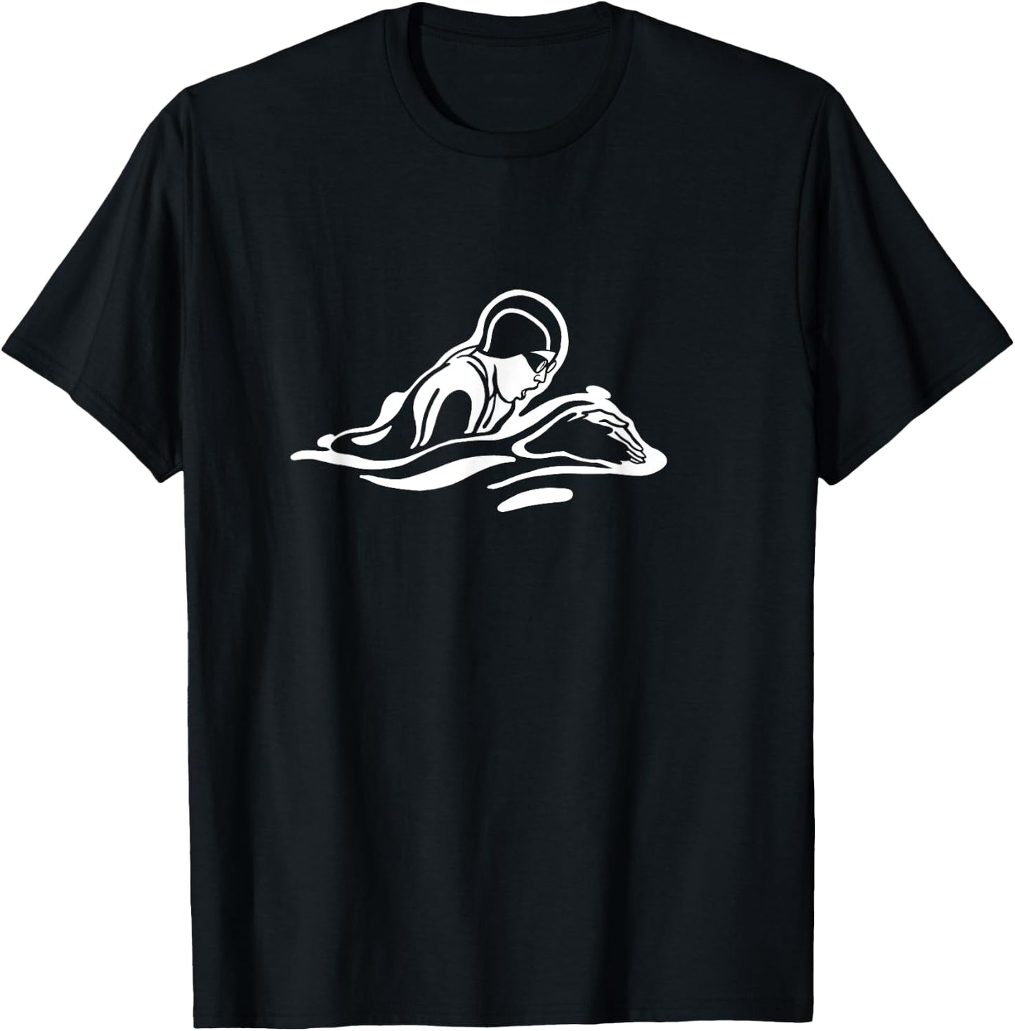 Breaststroke swimming. Stylized design for swimmers T-Shirt - T-Shirt | Black